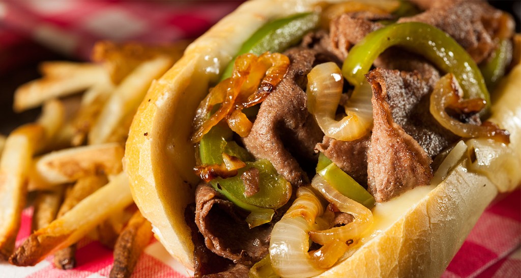 Cheesesteak with peppers and onions