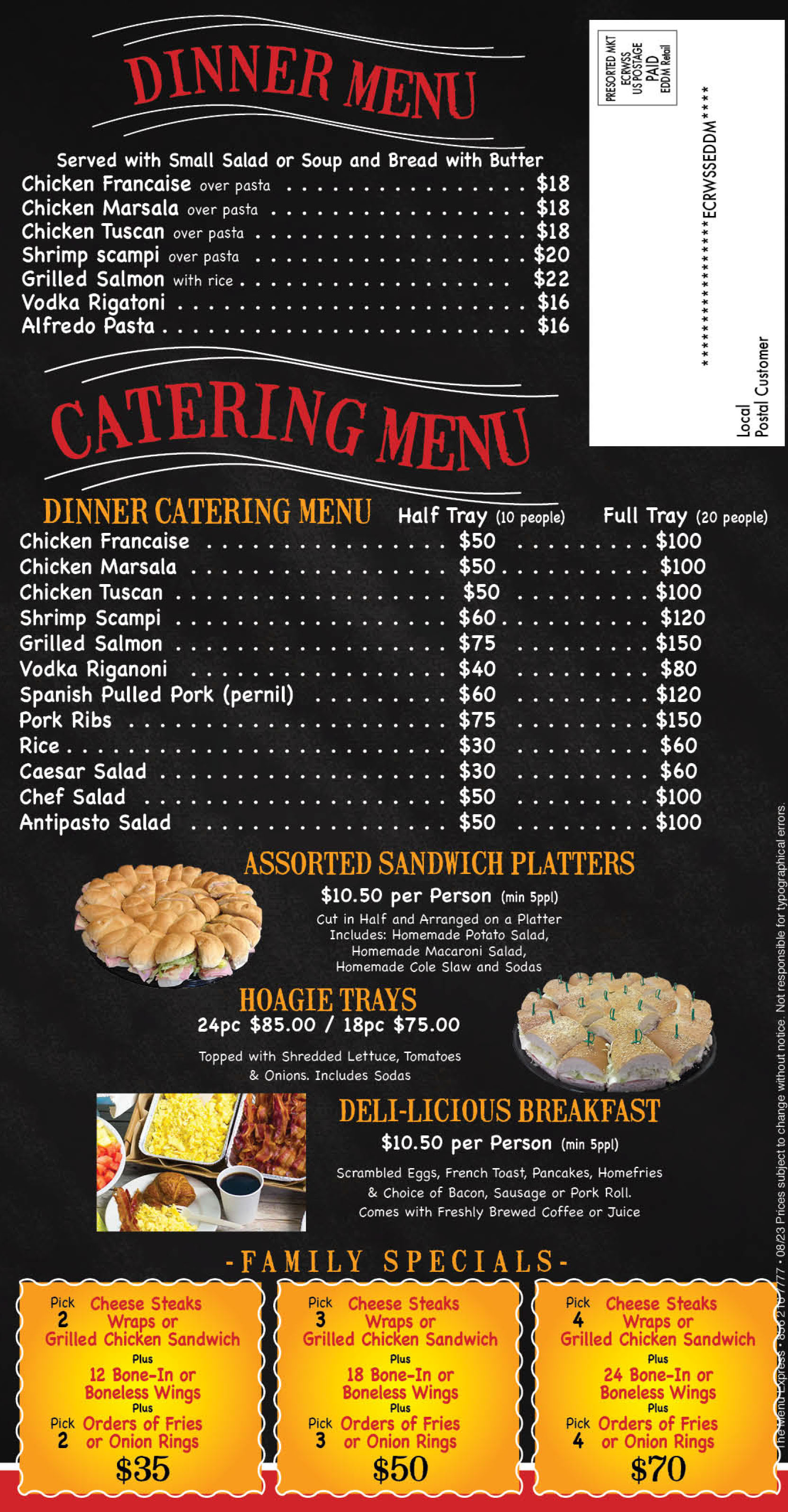 Catering Menu